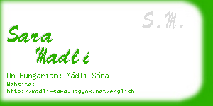 sara madli business card